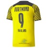 Officiële Voetbalshirt BVB Borussia Dortmund Erling Haaland 9 Thuis 2021-22 - Heren